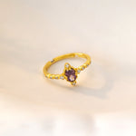 Lavender Amethyst Adjustable Ring 