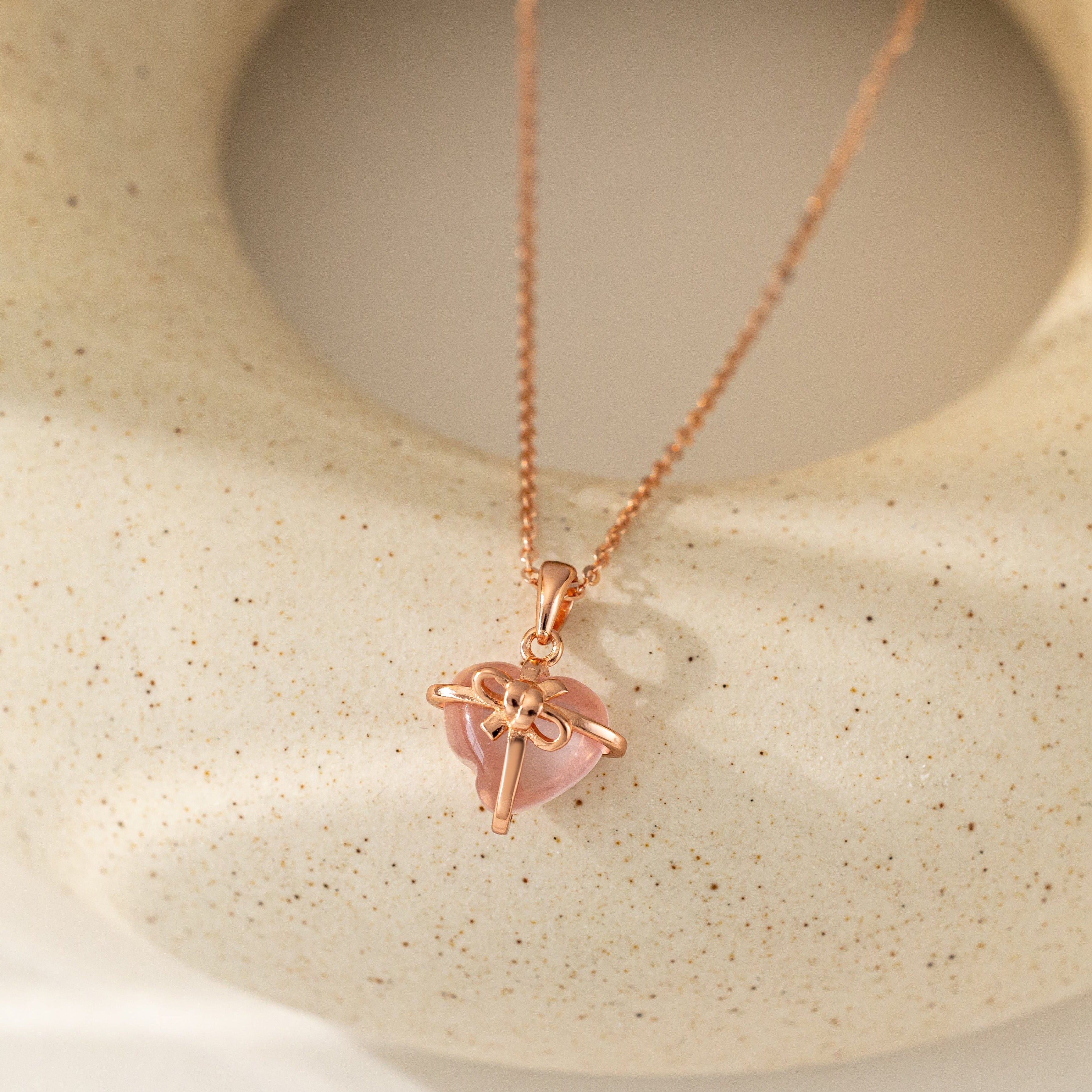 STMG Natural Rose Quartz Necklace