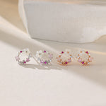 Flower Wreath Stud Earrings in 2 colours