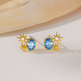 Topaz Starburst Stud Earrings (S925)