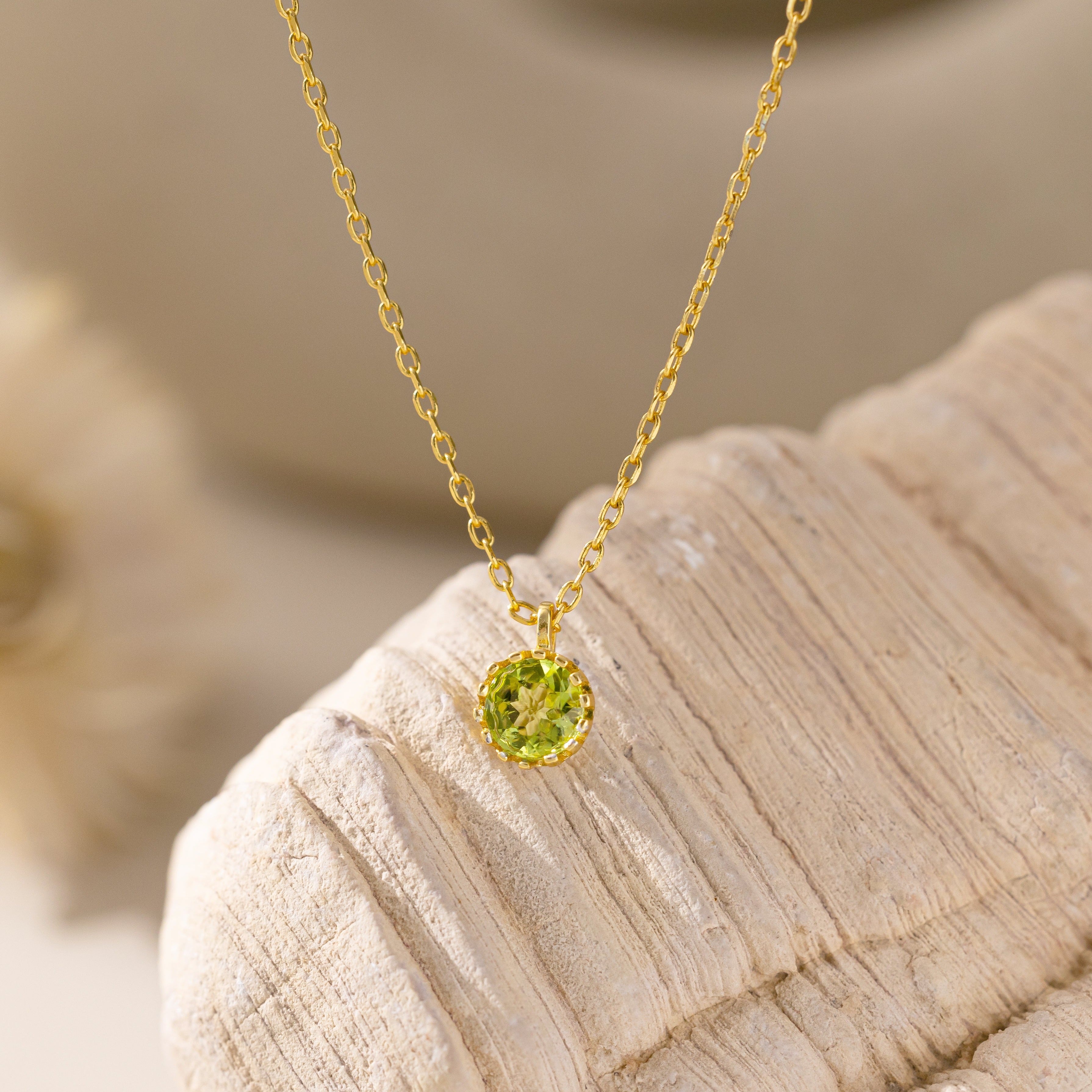 STMG Natural Peridot Necklace