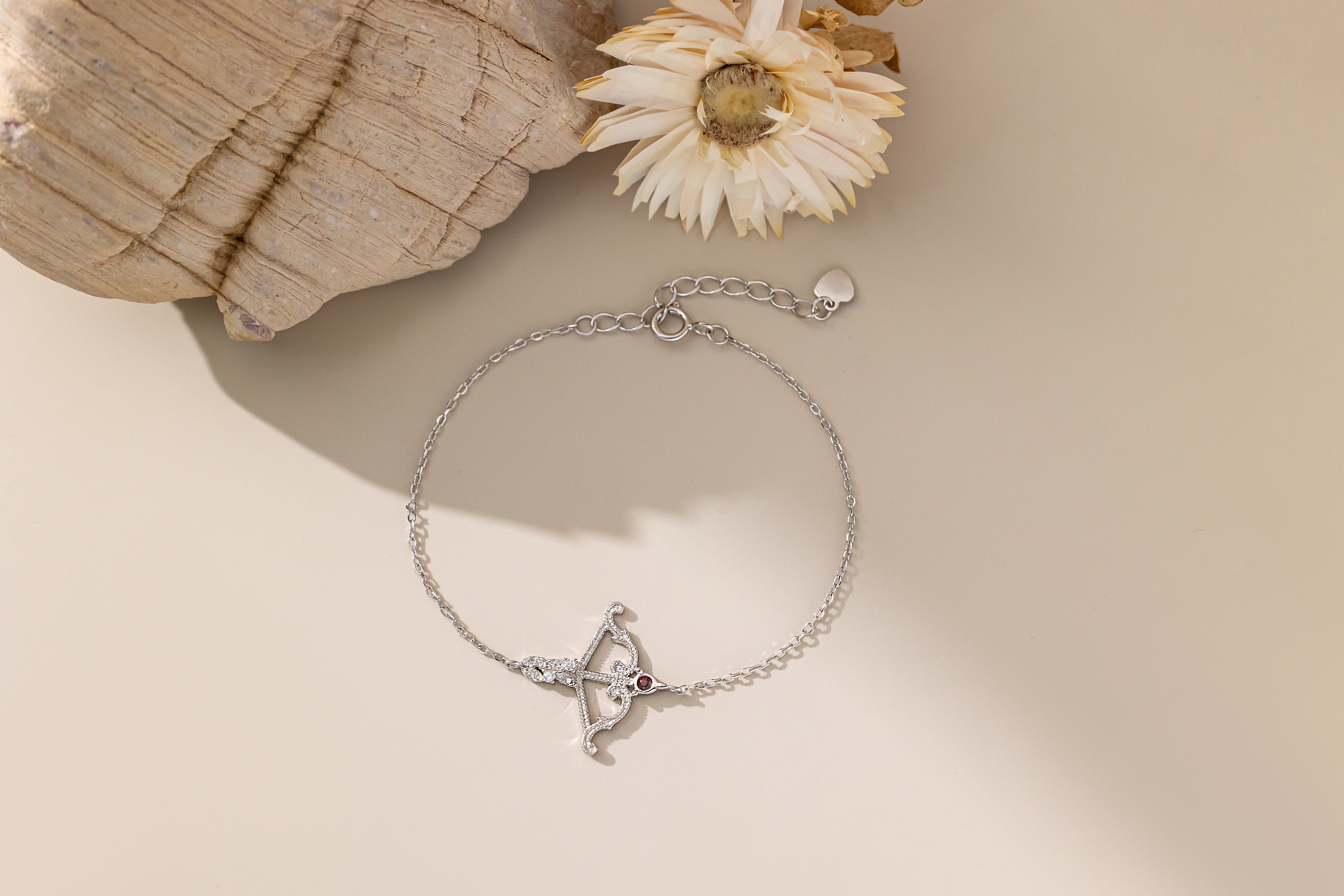 Cupid Bow And Arrow Bracelet in silver