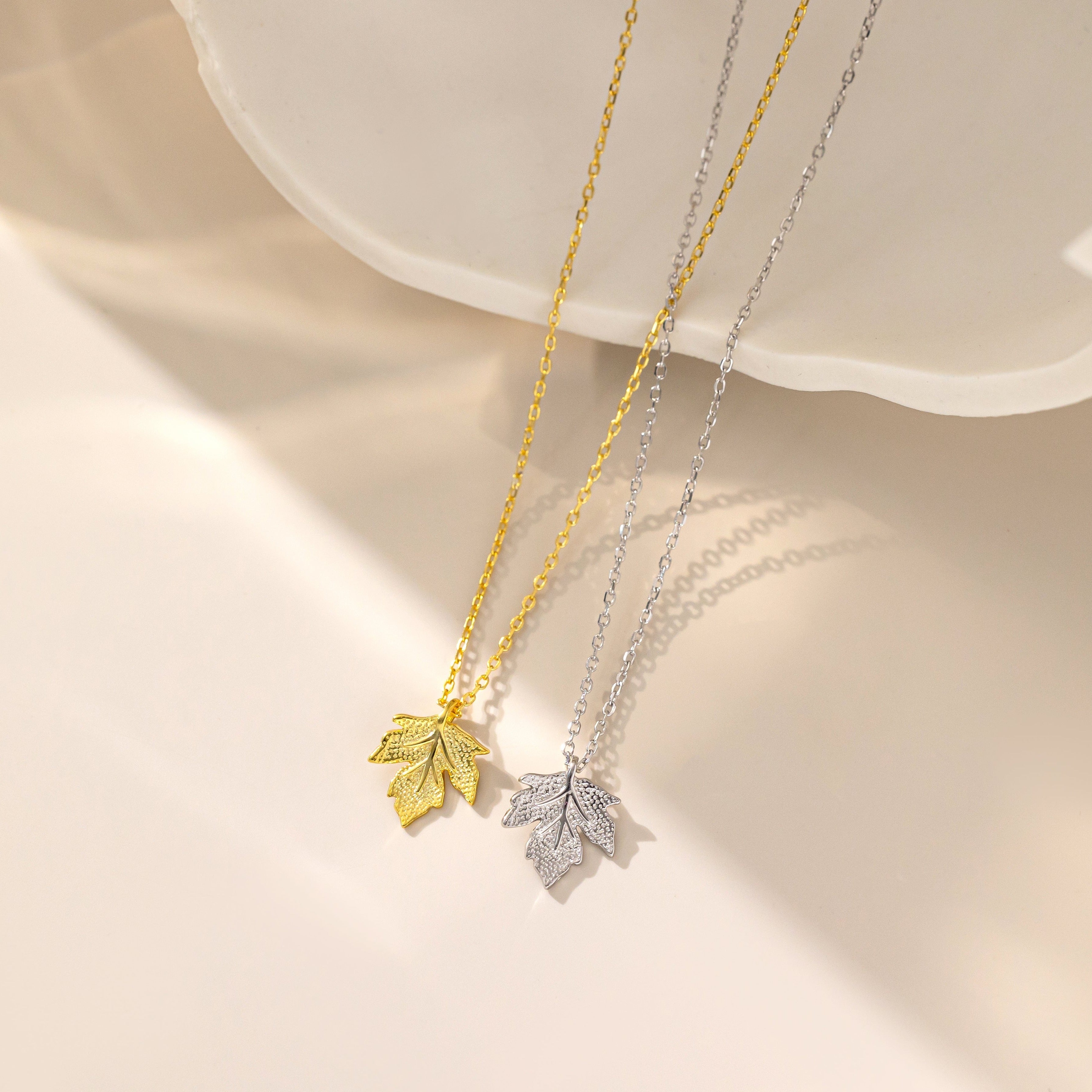 STMG Maple Leaf Necklace in 2 colours