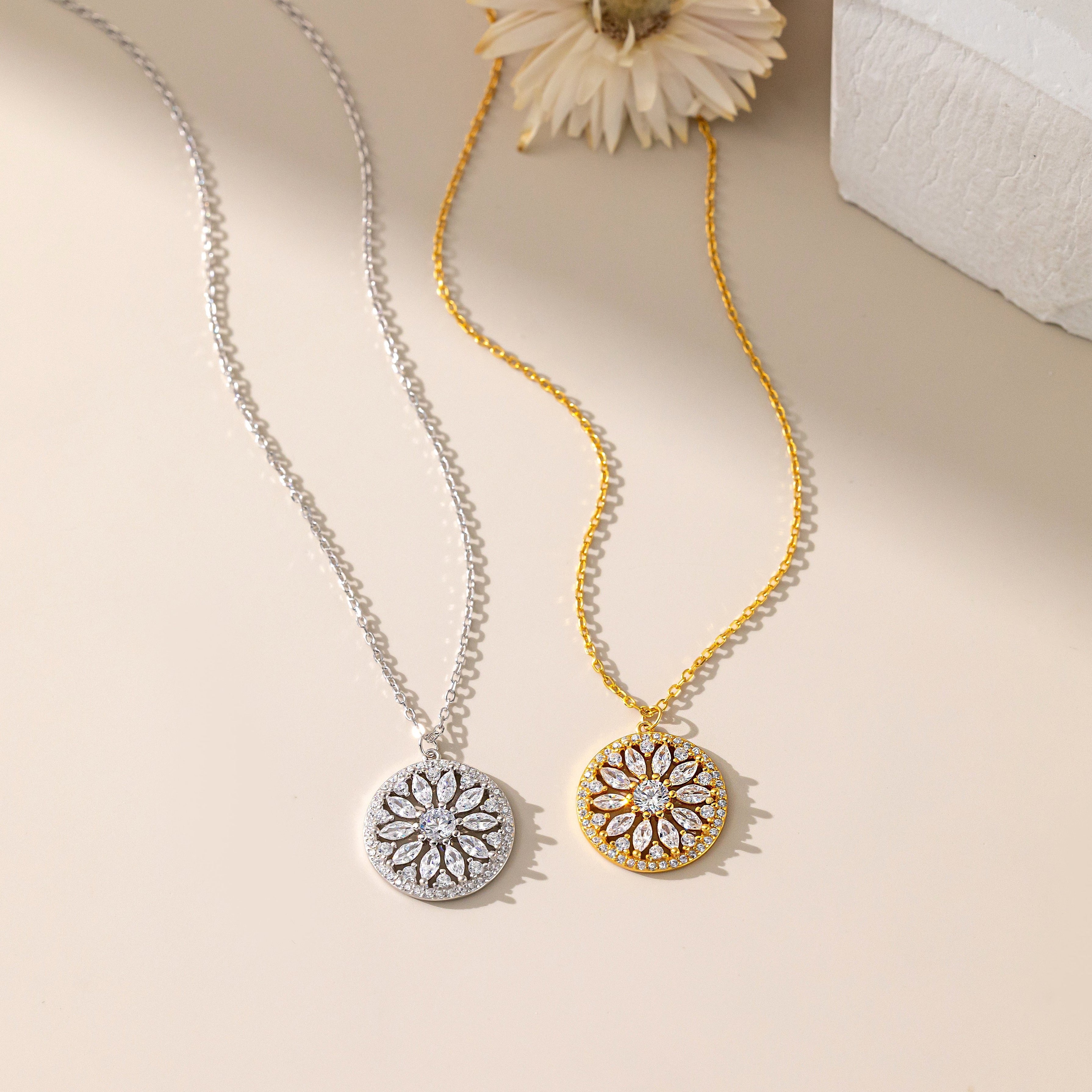 STMG Sparkling Sunflower Necklace in 2 colours