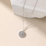 STMG Sparkling Sunflower Necklace in silver