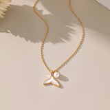 Whale Tail with Pearl Necklace (S925)