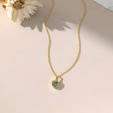 Blue Sweet Heart Necklace 