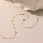 STMG Minimalist Diamond Necklace in gold