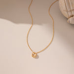 STMG Minimalist Circle Necklace in champagne gold