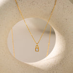 STMG Minimalist Padlock Necklace in gold