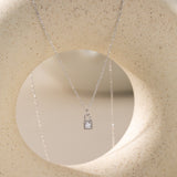 STMG Minimalist Padlock Necklace in silver