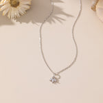 STMG Tiny Leaf Necklace in silver