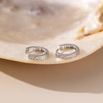 STMG Roman Numeral Hoops in silver