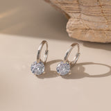 STMG Sparkly Crystal Hoops in silver