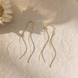 Boucles d’oreilles Wave Dangle Threader (S925)