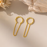 Boucles d'oreilles manchette d'oreille à pampilles en cercle torsadé (S925)