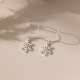 STMG Snowflake Dangle Hook Earrings