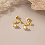 Diamond Stud Earrings in gold