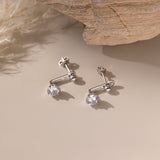 Diamond Stud Earrings in silver