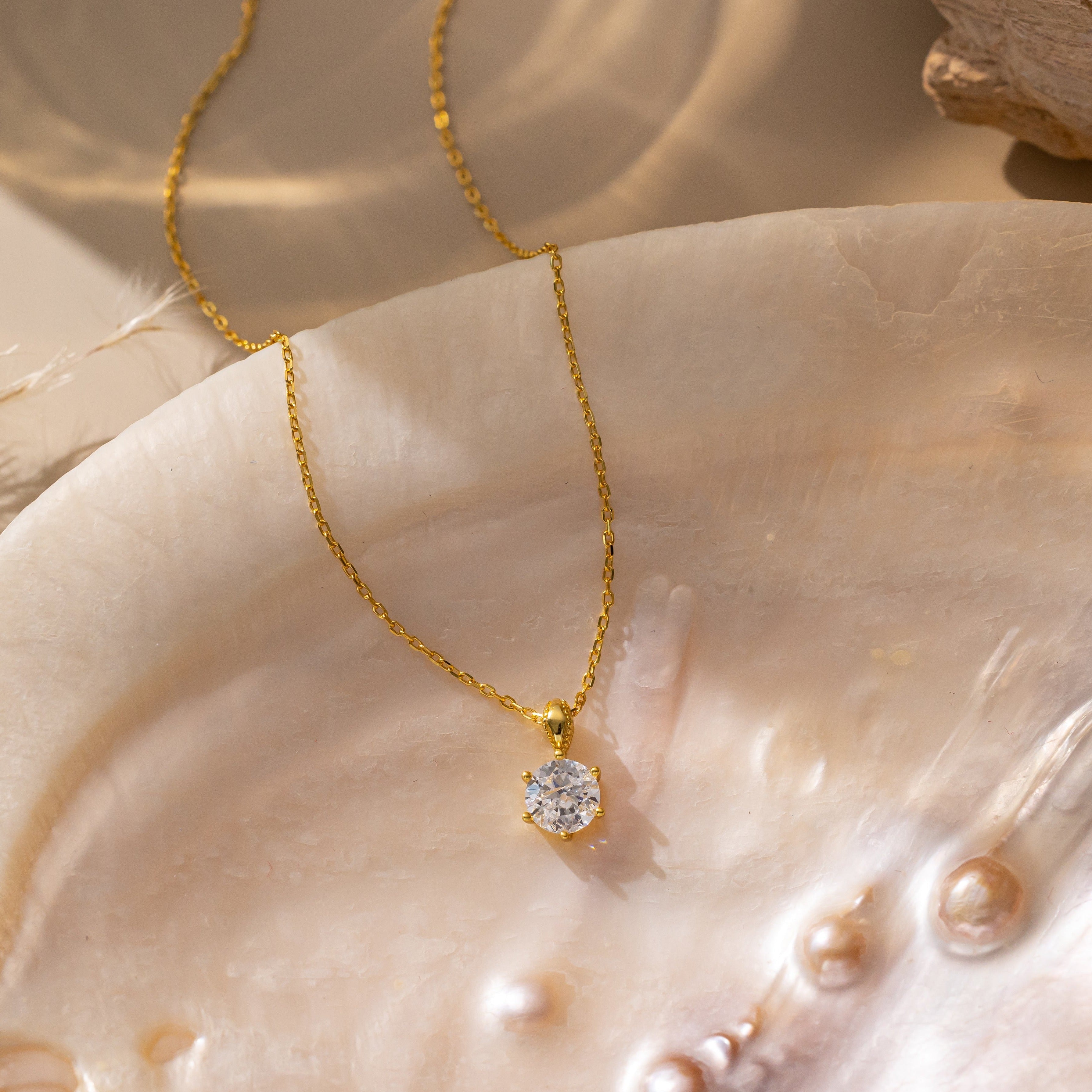 STMG Sparkling Diamond Necklace in gold