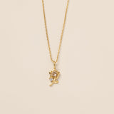 STMG Rose with CZ Necklace