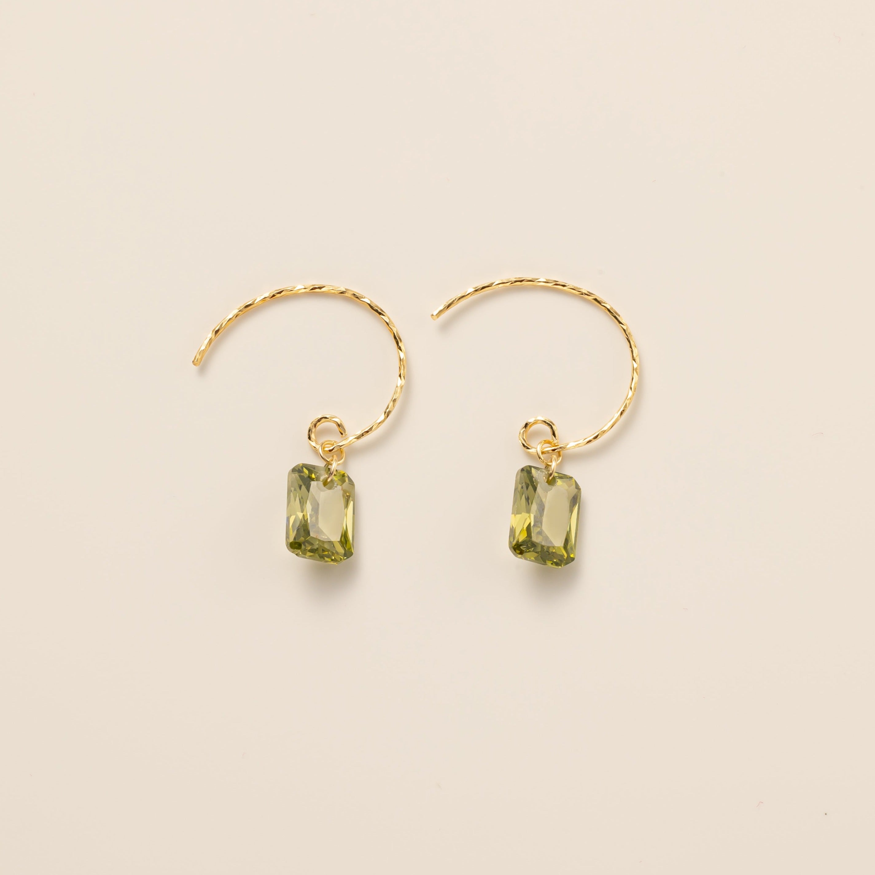 STMG Olive Green Hook Dangle Earrings