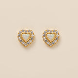 STMG Opal Sweet Heart Stud Earrings