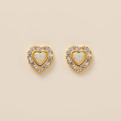 STMG Opal Sweet Heart Stud Earrings