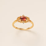 STMG Natural Garnet Adjustable Ring