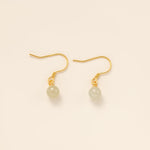 STMG Natural Jade Hook Earrings