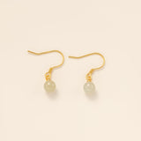 STMG Natural Jade Hook Earrings