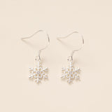 STMG Snowflake Dangle Hook Earrings