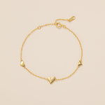 STMG Sweet Heart Bracelet in gold