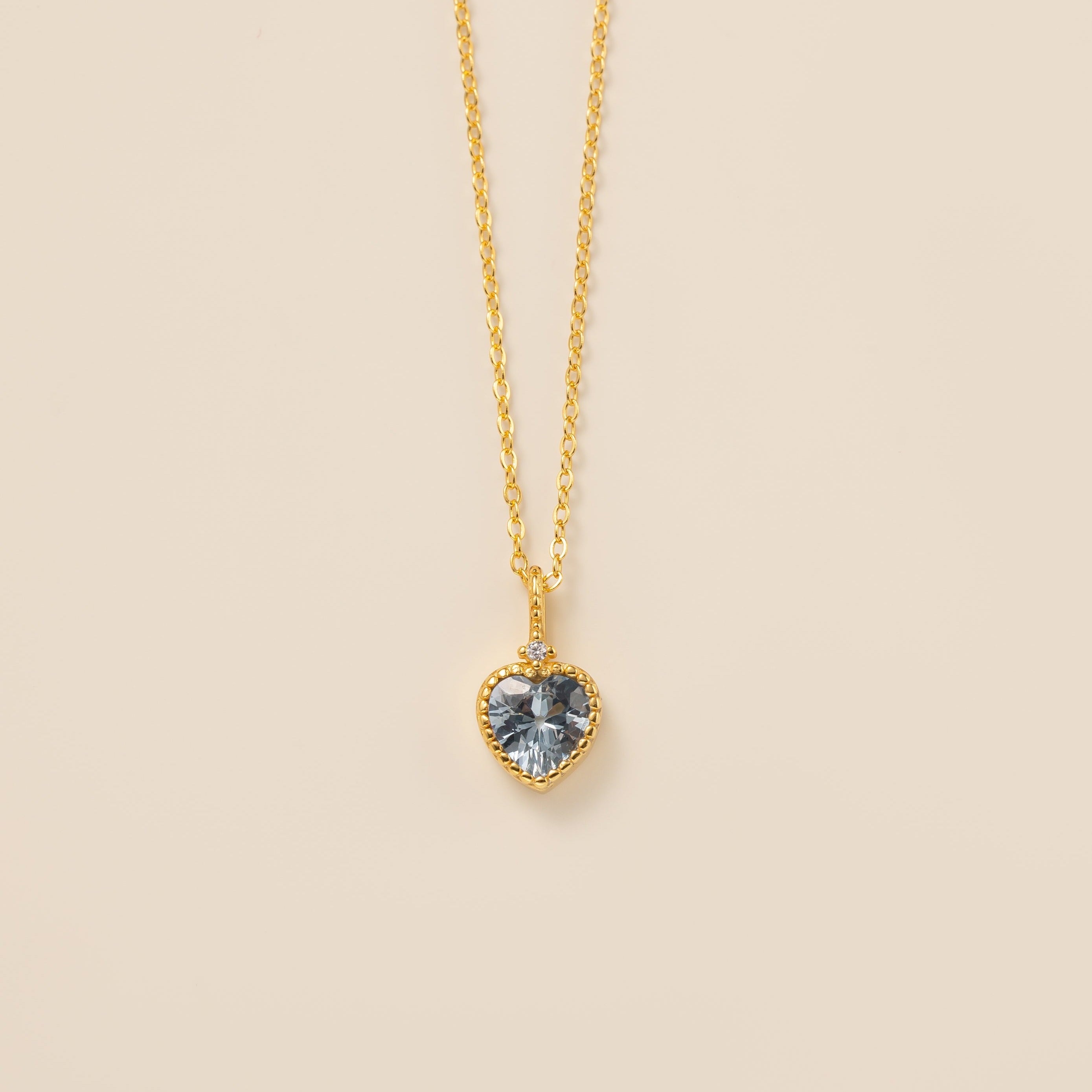 Blue Sweet Heart Necklace 