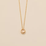 STMG Minimalist Circle Necklace in champagne gold