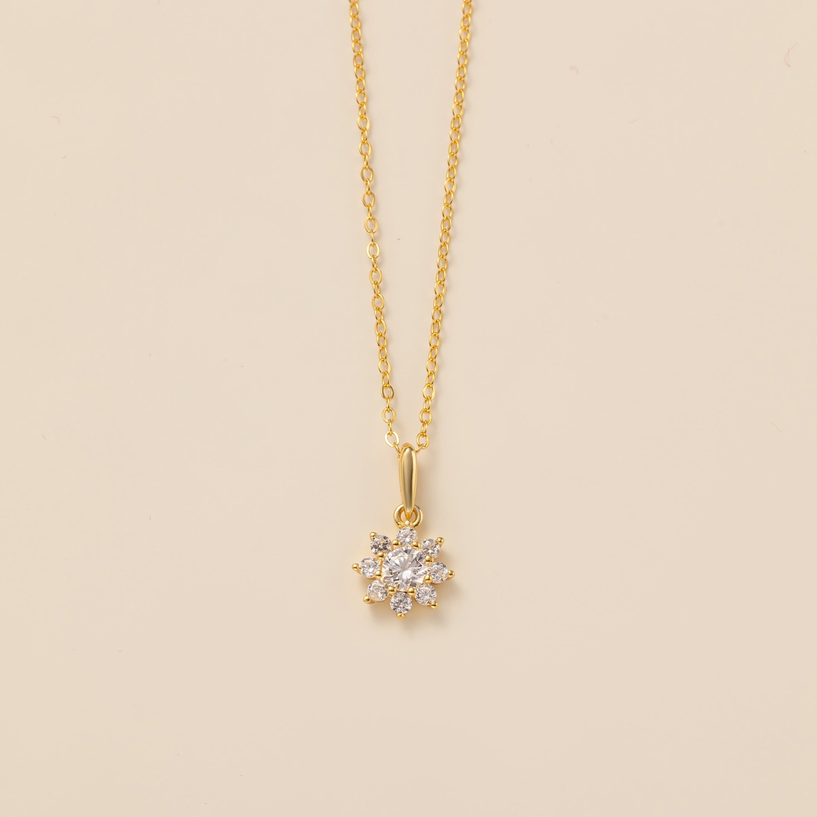 STMG Sunflower Necklace in gold