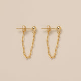 Cable Chain Dangle Earrings in gold