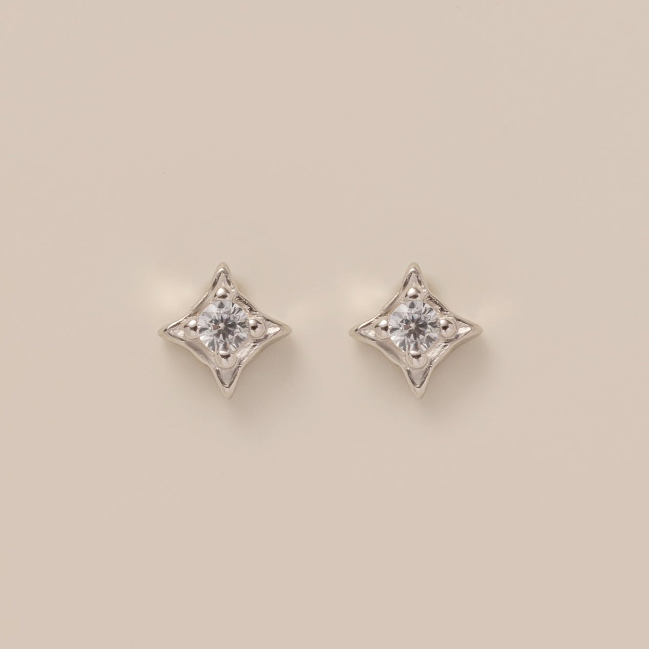 STMG Tiny Star Stud Earrings in silver