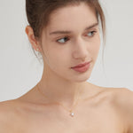 STMG Opal Sweet Heart Necklace on neck