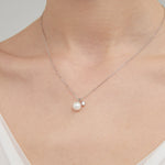 STMG Natural Freshwater Pearl Necklace in silver