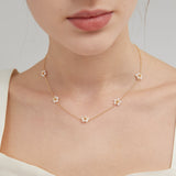 STMG Pearl Daisy Necklace in gold