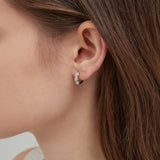 STMG Tiny Flowers Hoops on ear