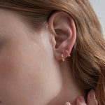 STMG Olive Leaf Hoops in 2 colours on ear