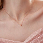 STMG Tiny Sweet Heart Necklace on neck