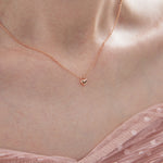 STMG Tiny Sweet Heart Necklace on neck