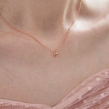 STMG Tiny Sweet Heart Necklace on neck