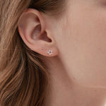 STMG Star Stud Earrings on ear