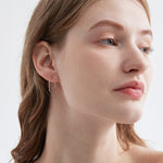 Geometric Hexagon Hoops on ear