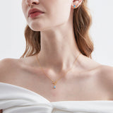 Topaz Starburst Necklace (S925)