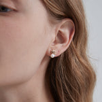 STMG Natural Pearl on Shell Stud Earrings